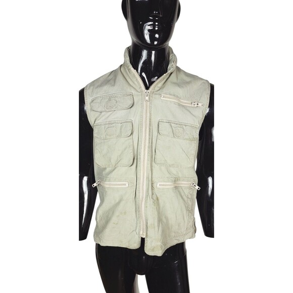Vintage 80s Banana Republic Safari Travel Photographers Fishing Hunting Vest - Picture 4 of 14